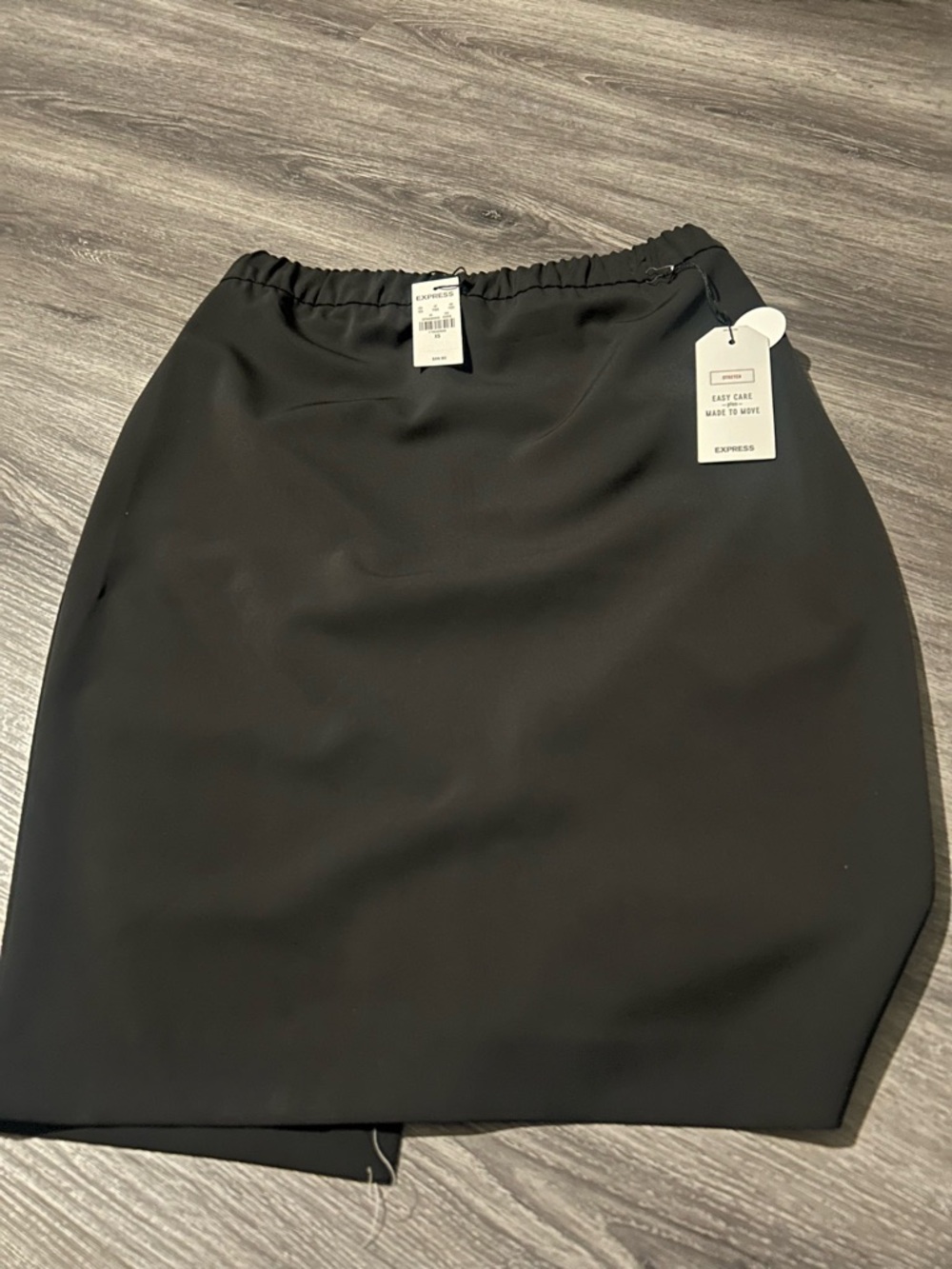 Express Black Elastic-Waist Pencil Skirt - Picture 4 of 5